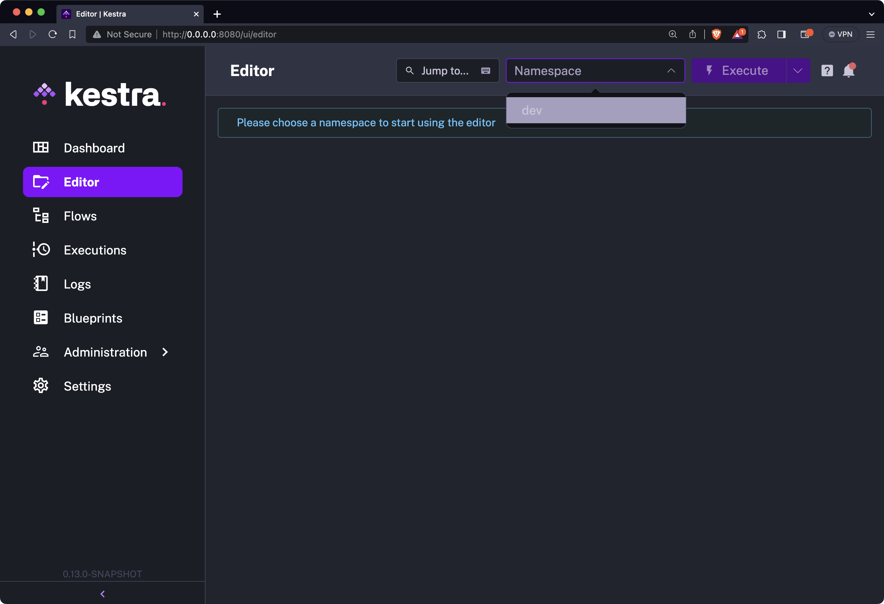 Image 11 - Kestra editor tab