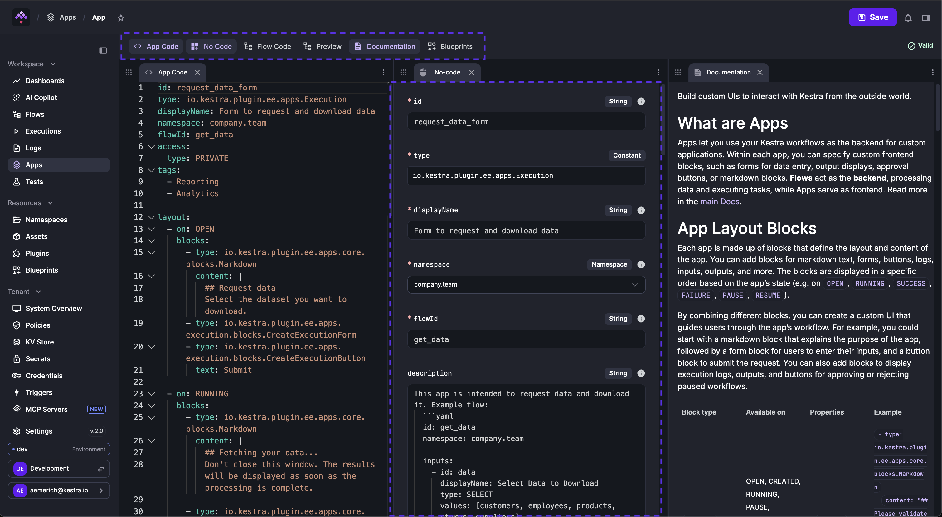 App Editor Views