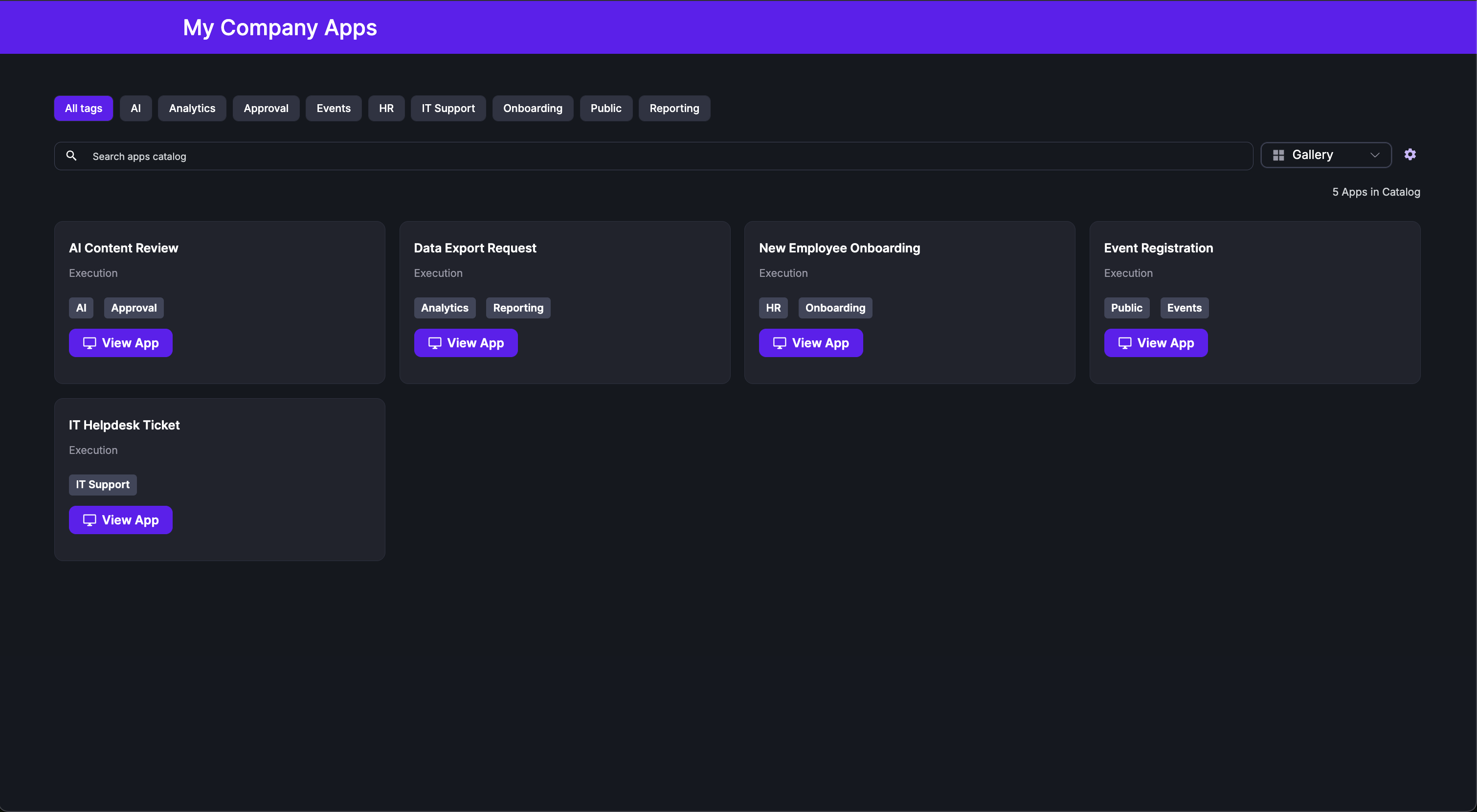 Apps Catalog Branding