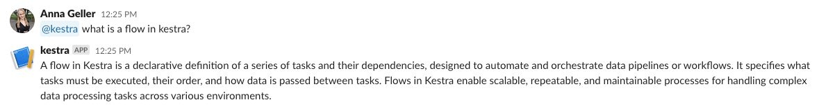 GPT-4 chatbot responding to app mention in Slack