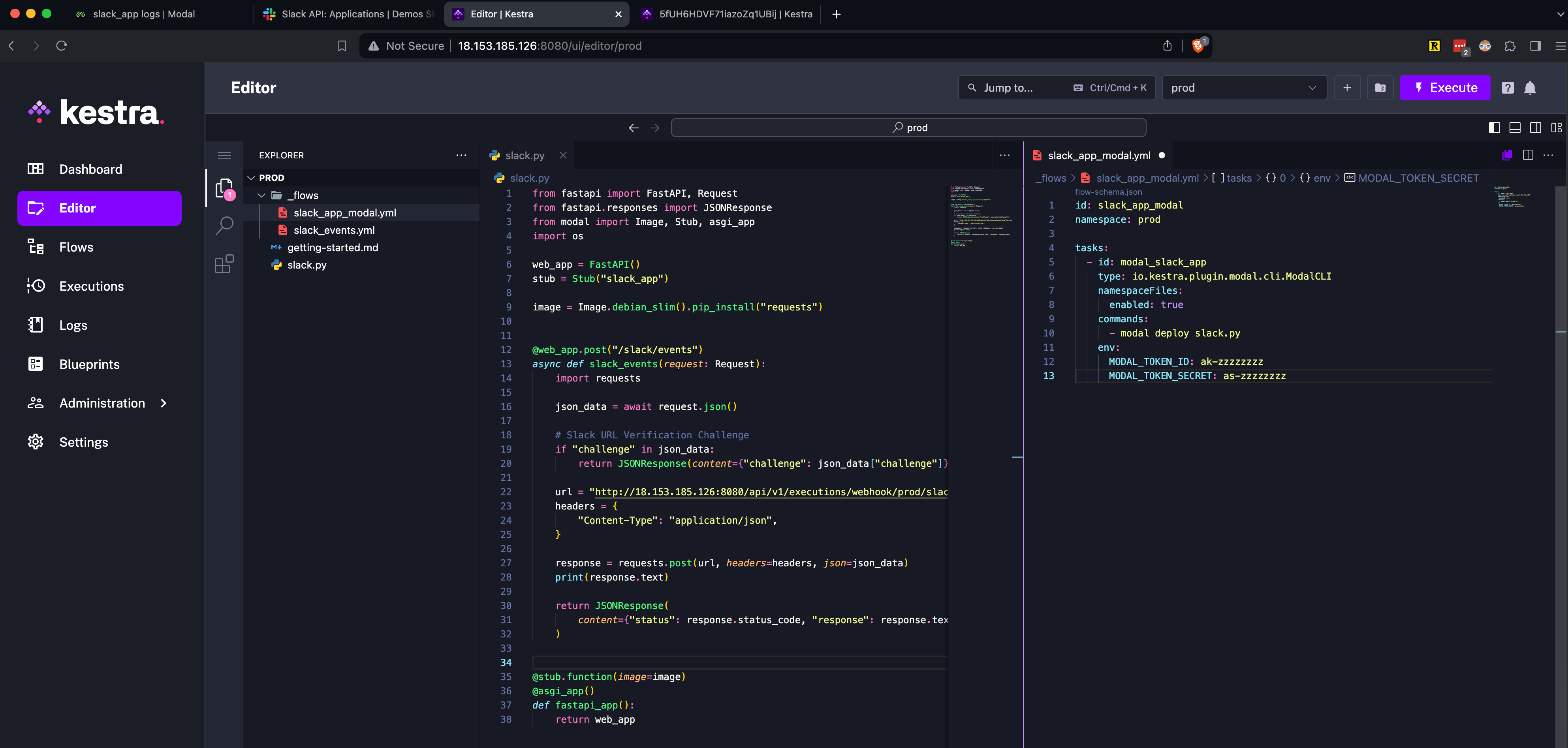 Namespace files enabled in Kestra code editor