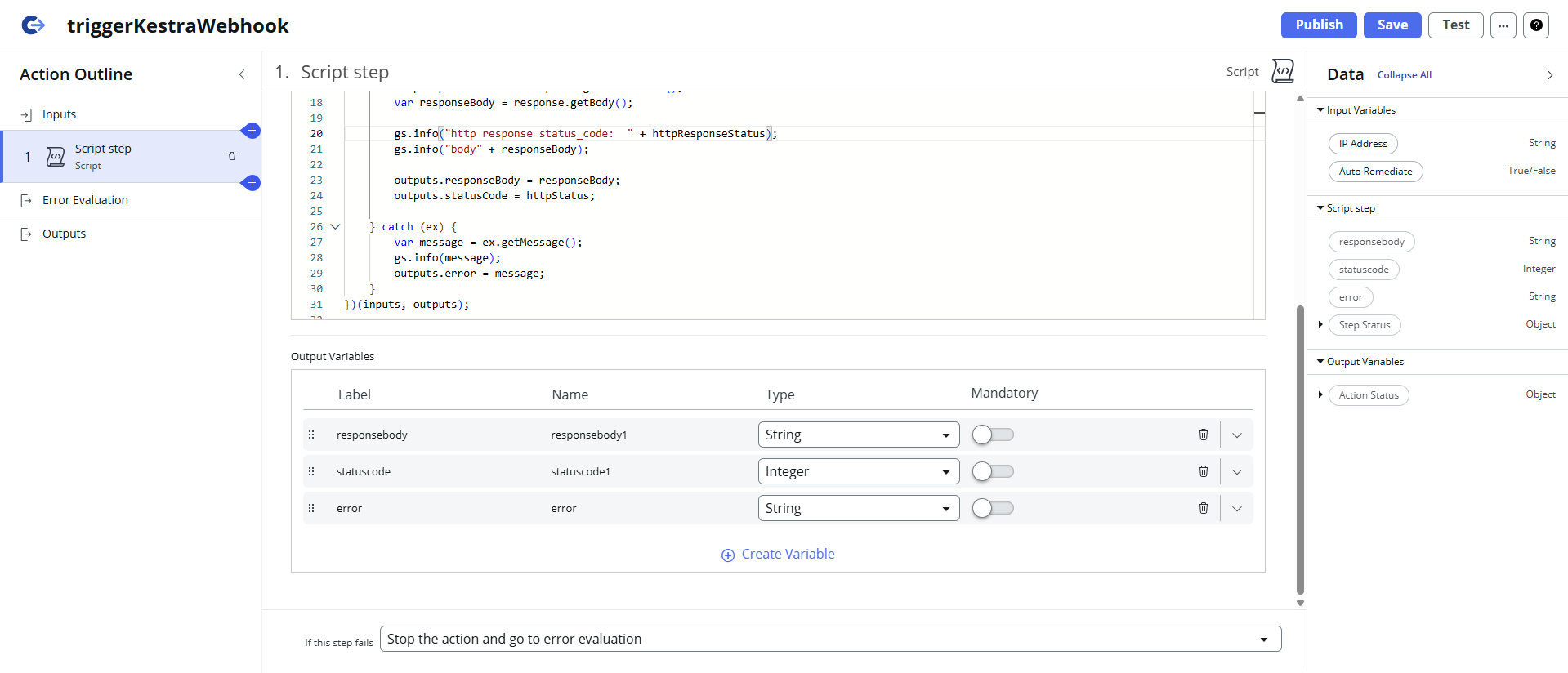Script Outputs