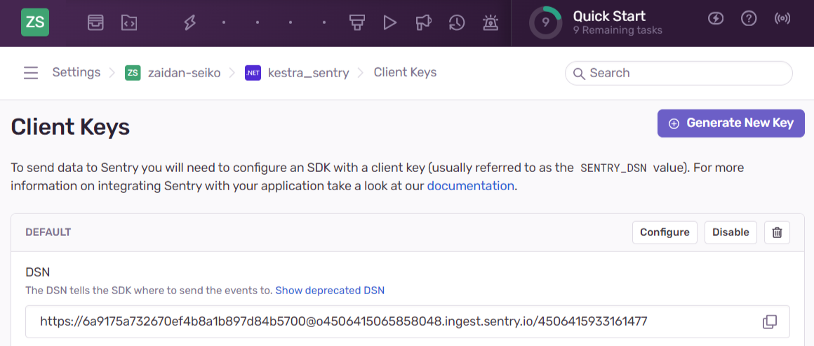 sentry client