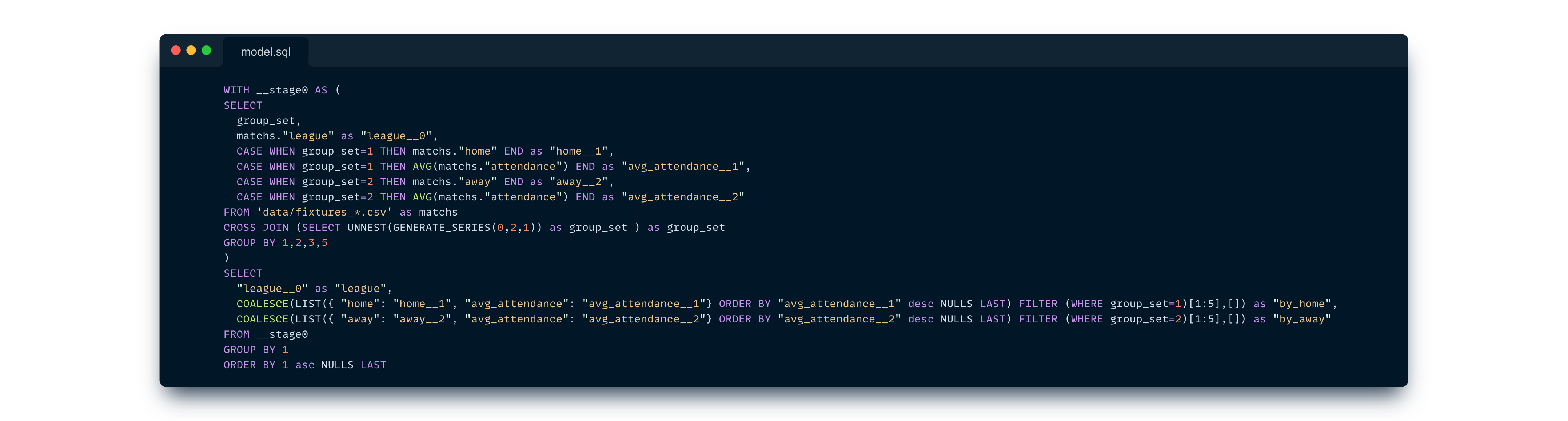 sql example