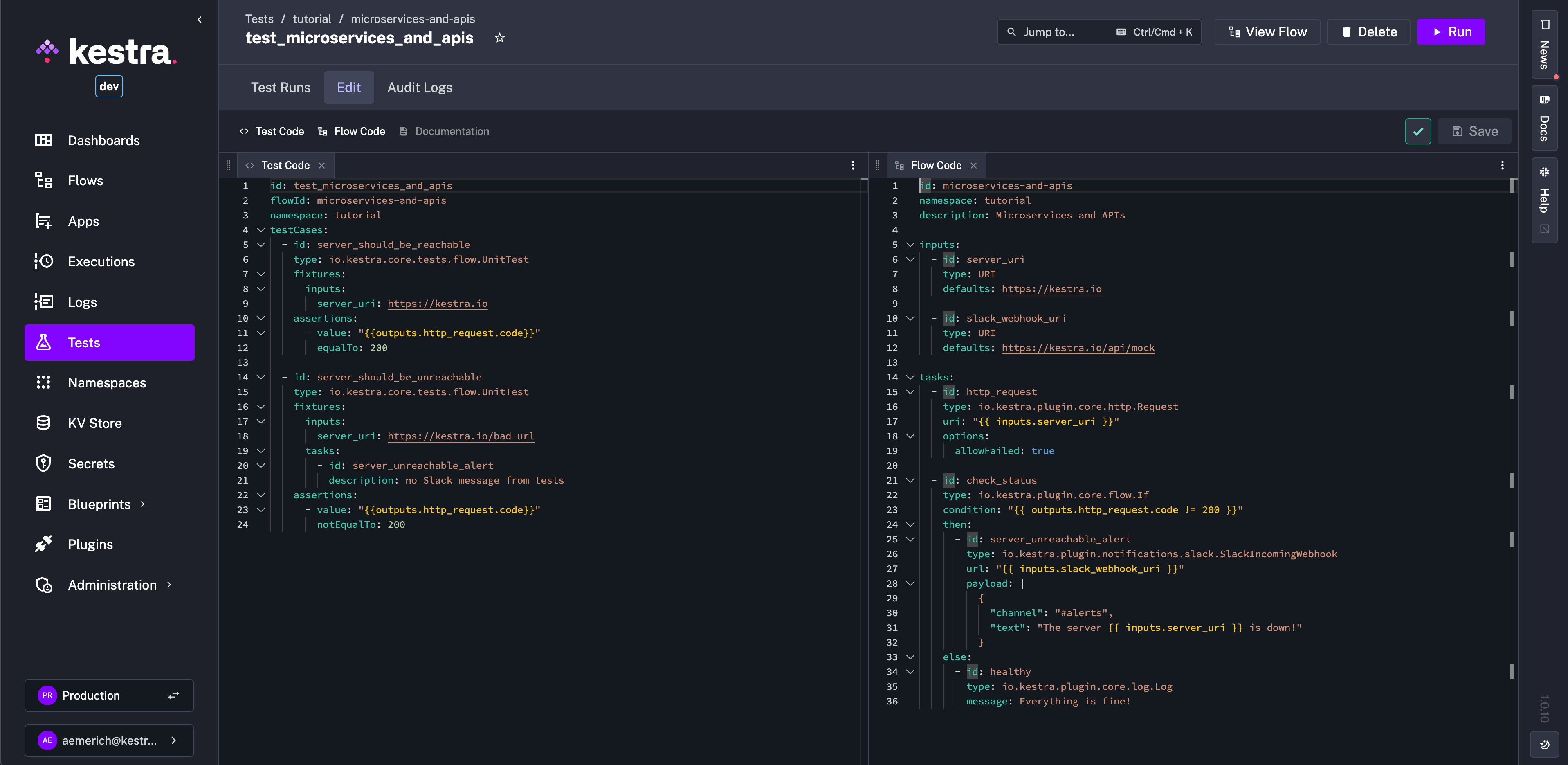 Unit Test Code