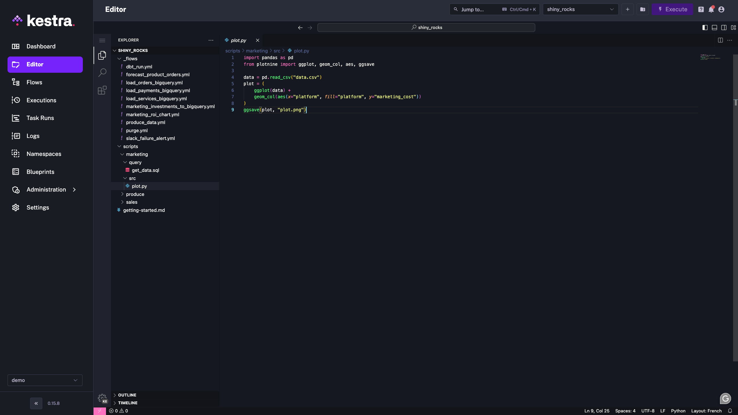 VS Code in Kestra